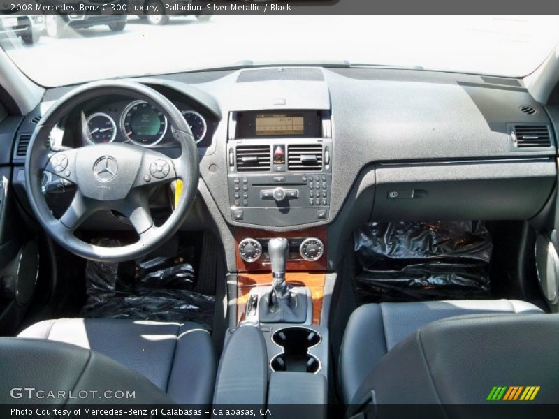 Palladium Silver Metallic / Black 2008 Mercedes-Benz C 300 Luxury