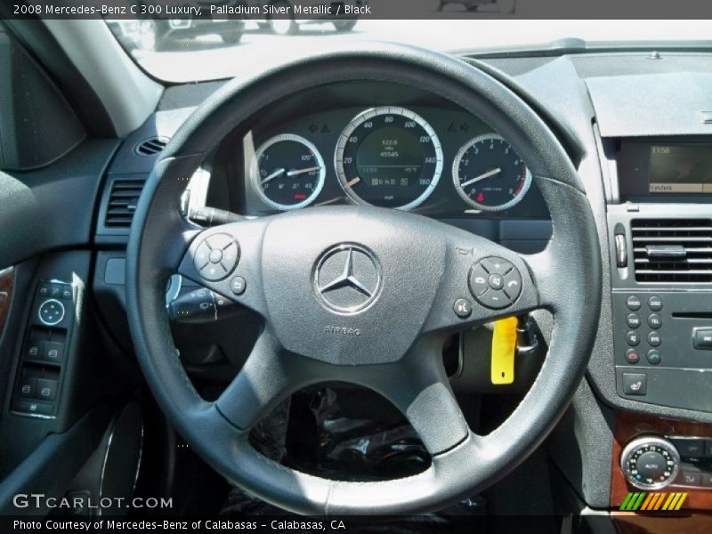 Palladium Silver Metallic / Black 2008 Mercedes-Benz C 300 Luxury