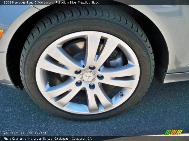 Palladium Silver Metallic / Black 2008 Mercedes-Benz C 300 Luxury