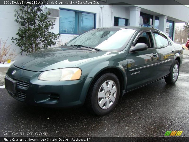 Shale Green Metallic / Dark Slate Gray 2001 Dodge Stratus SE Sedan