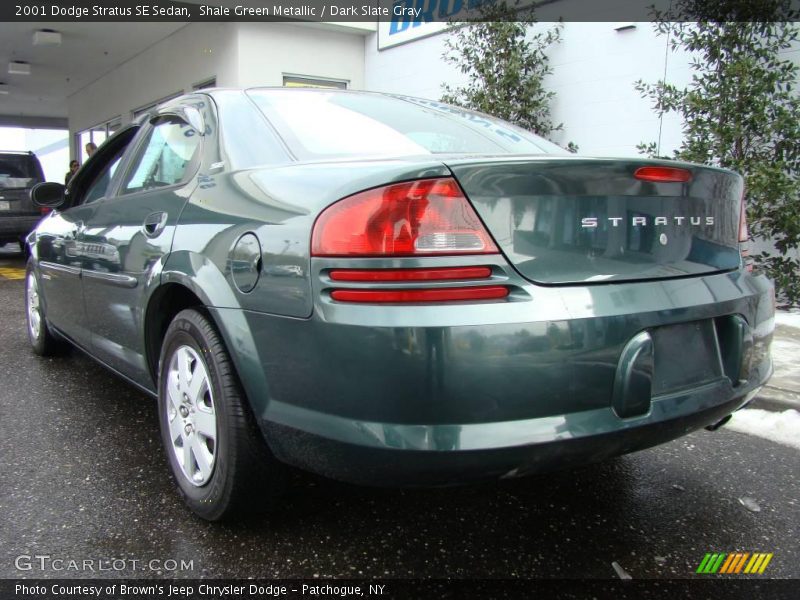 Shale Green Metallic / Dark Slate Gray 2001 Dodge Stratus SE Sedan