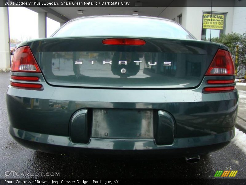 Shale Green Metallic / Dark Slate Gray 2001 Dodge Stratus SE Sedan