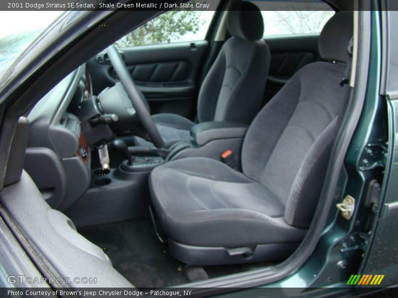 Shale Green Metallic / Dark Slate Gray 2001 Dodge Stratus SE Sedan