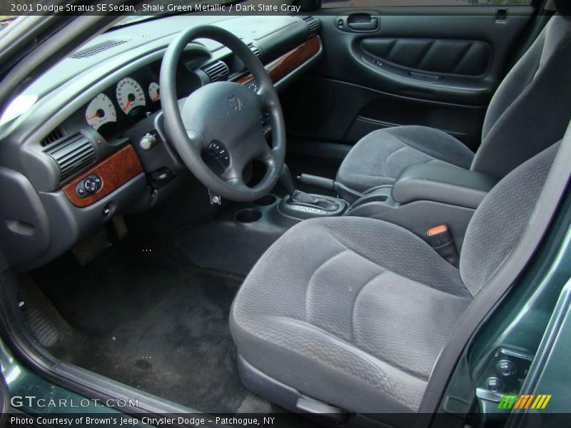 Shale Green Metallic / Dark Slate Gray 2001 Dodge Stratus SE Sedan