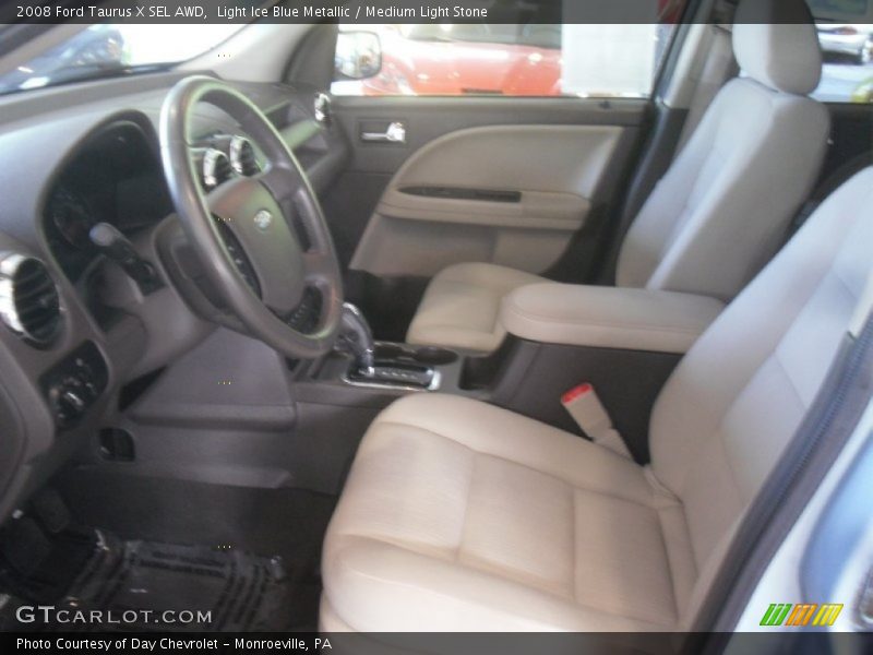 Light Ice Blue Metallic / Medium Light Stone 2008 Ford Taurus X SEL AWD