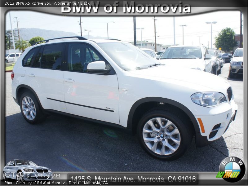 Alpine White / Black 2013 BMW X5 xDrive 35i