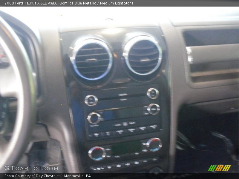 Light Ice Blue Metallic / Medium Light Stone 2008 Ford Taurus X SEL AWD