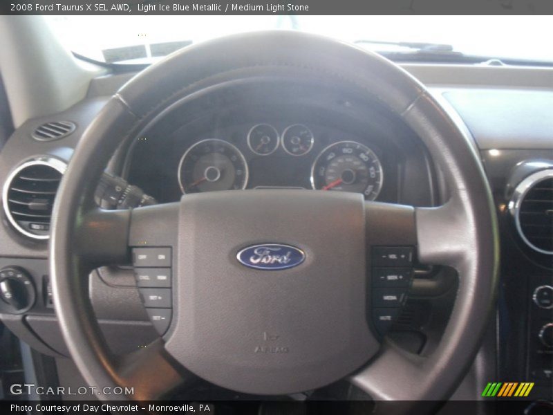 Light Ice Blue Metallic / Medium Light Stone 2008 Ford Taurus X SEL AWD