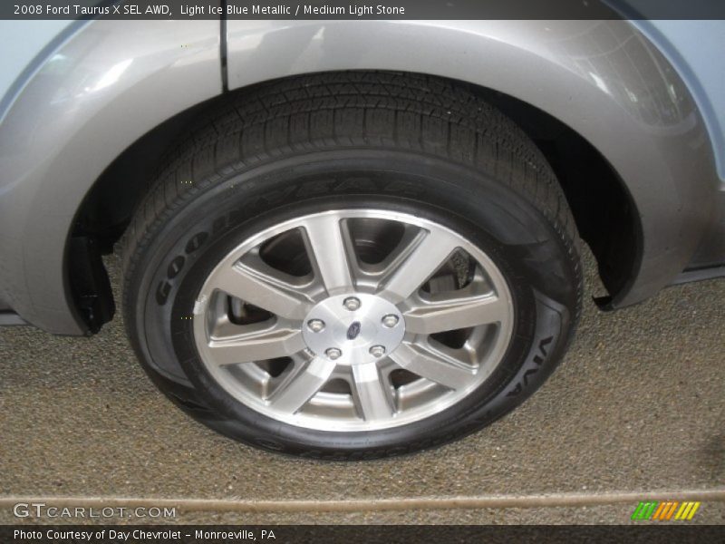 Light Ice Blue Metallic / Medium Light Stone 2008 Ford Taurus X SEL AWD