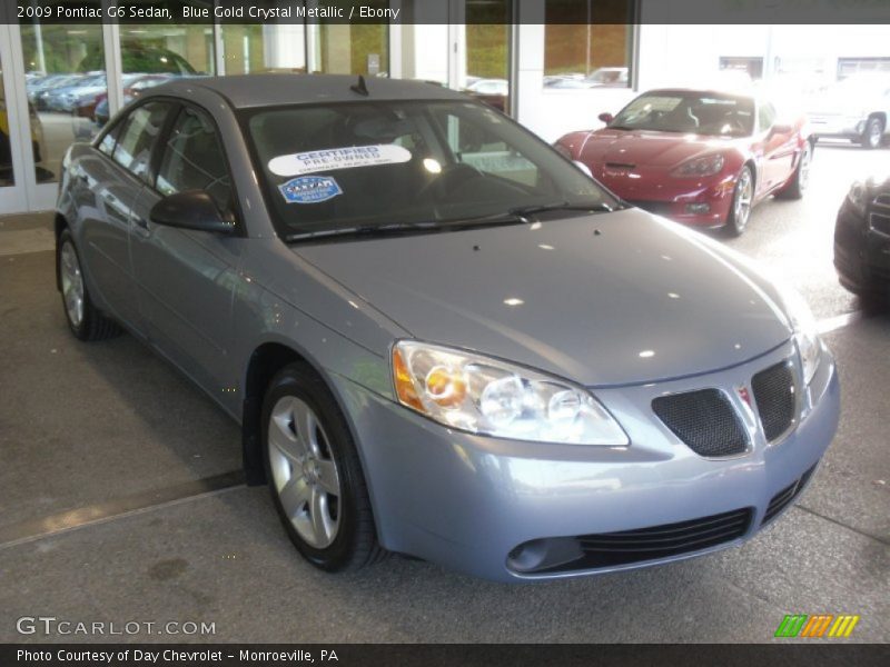 Blue Gold Crystal Metallic / Ebony 2009 Pontiac G6 Sedan