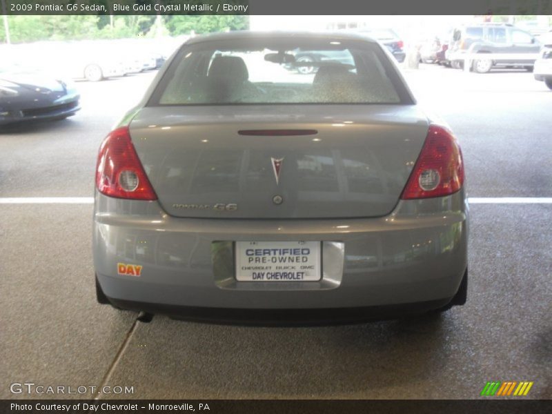 Blue Gold Crystal Metallic / Ebony 2009 Pontiac G6 Sedan