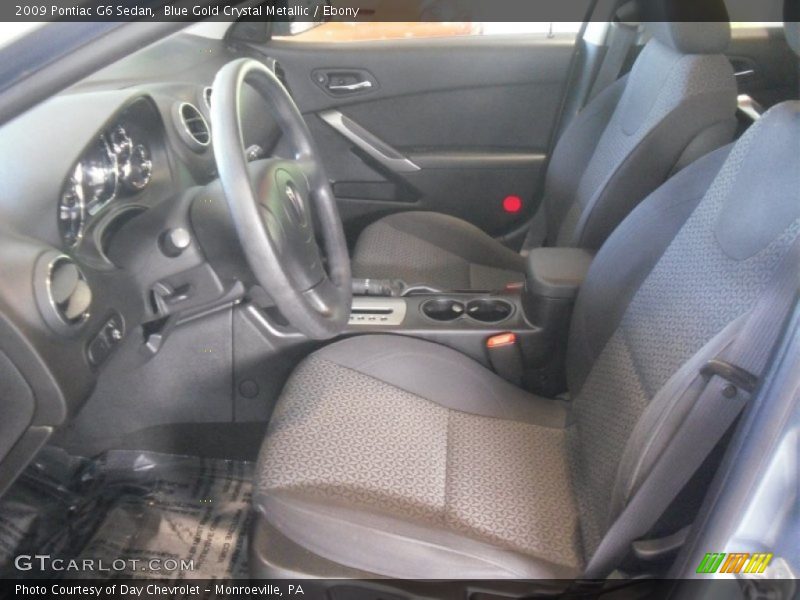 Blue Gold Crystal Metallic / Ebony 2009 Pontiac G6 Sedan
