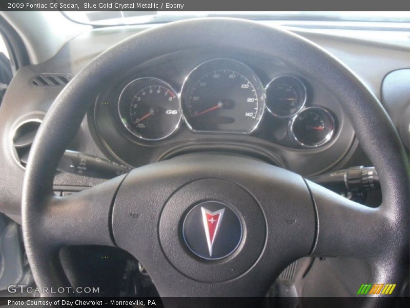 Blue Gold Crystal Metallic / Ebony 2009 Pontiac G6 Sedan