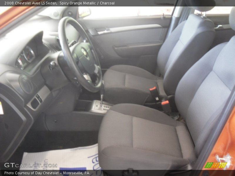 Spicy Orange Metallic / Charcoal 2008 Chevrolet Aveo LS Sedan