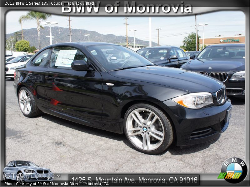 Jet Black / Black 2012 BMW 1 Series 135i Coupe