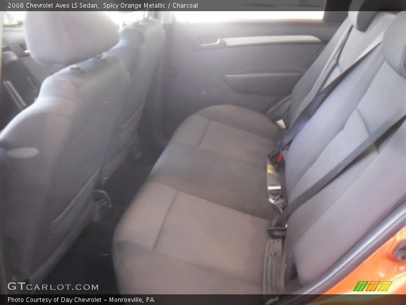 Spicy Orange Metallic / Charcoal 2008 Chevrolet Aveo LS Sedan
