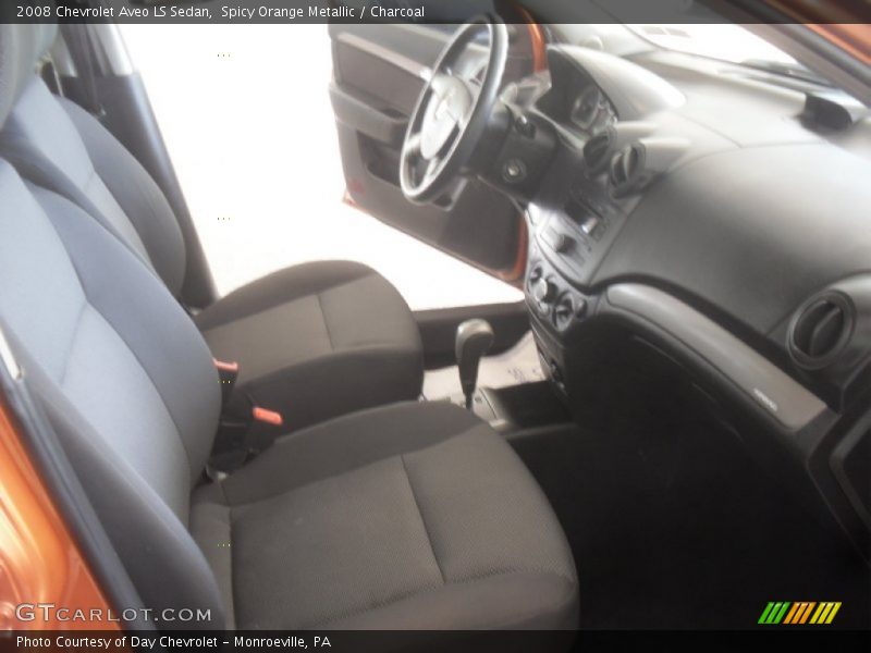 Spicy Orange Metallic / Charcoal 2008 Chevrolet Aveo LS Sedan