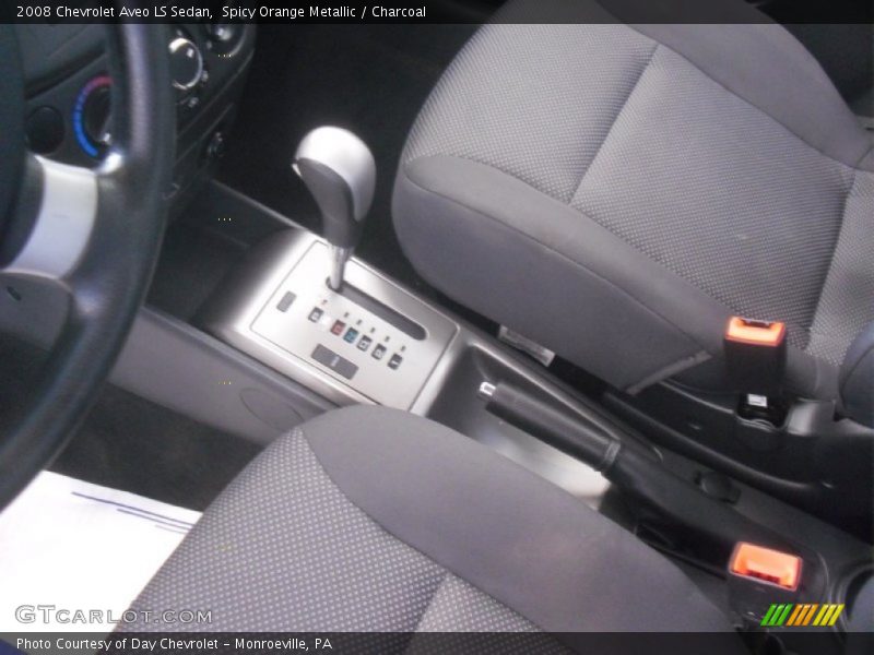 Spicy Orange Metallic / Charcoal 2008 Chevrolet Aveo LS Sedan