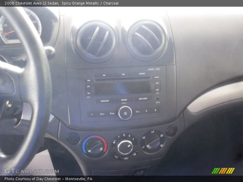 Spicy Orange Metallic / Charcoal 2008 Chevrolet Aveo LS Sedan