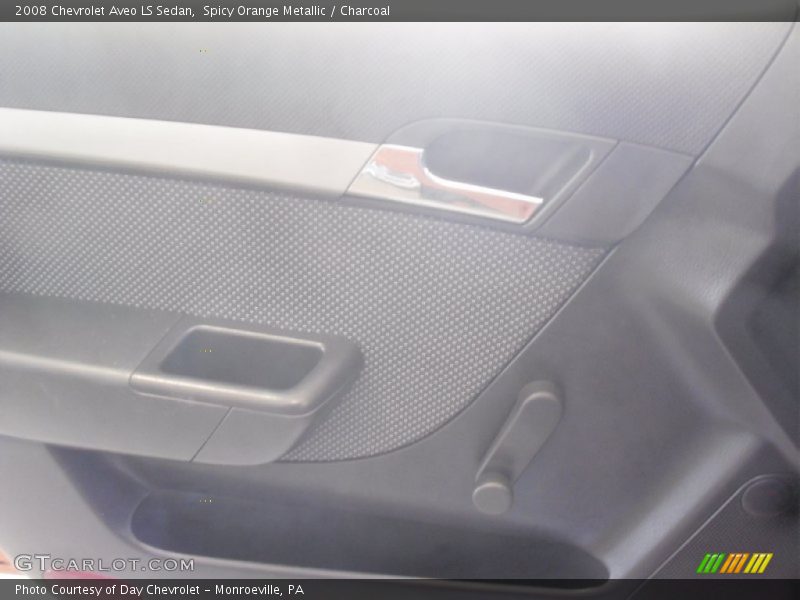 Spicy Orange Metallic / Charcoal 2008 Chevrolet Aveo LS Sedan