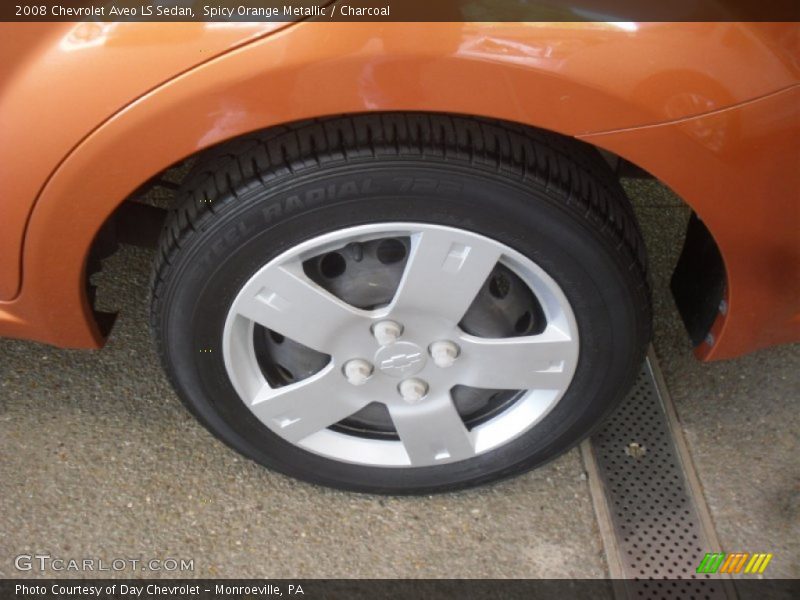 Spicy Orange Metallic / Charcoal 2008 Chevrolet Aveo LS Sedan