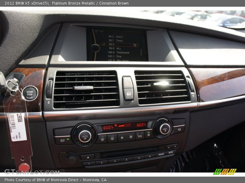 Platinum Bronze Metallic / Cinnamon Brown 2012 BMW X5 xDrive35i