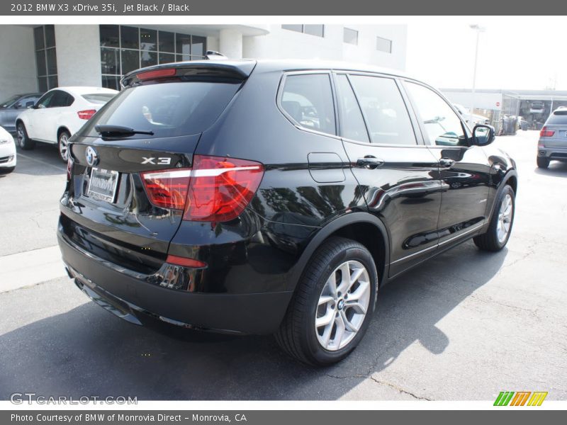 Jet Black / Black 2012 BMW X3 xDrive 35i