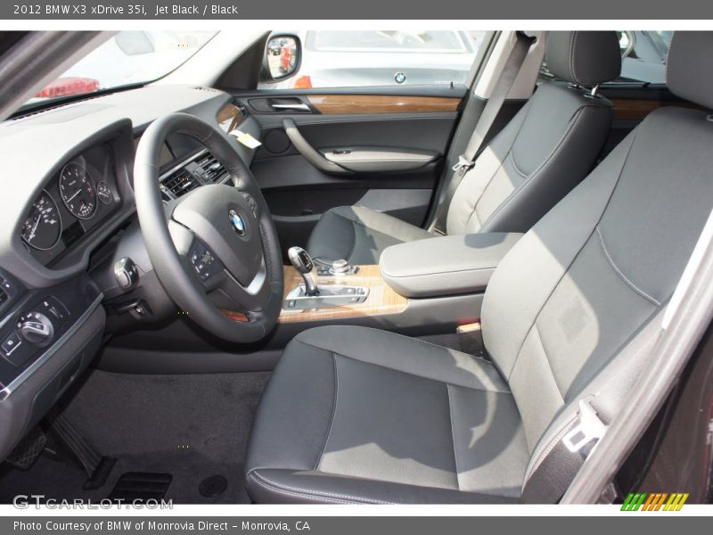 Jet Black / Black 2012 BMW X3 xDrive 35i