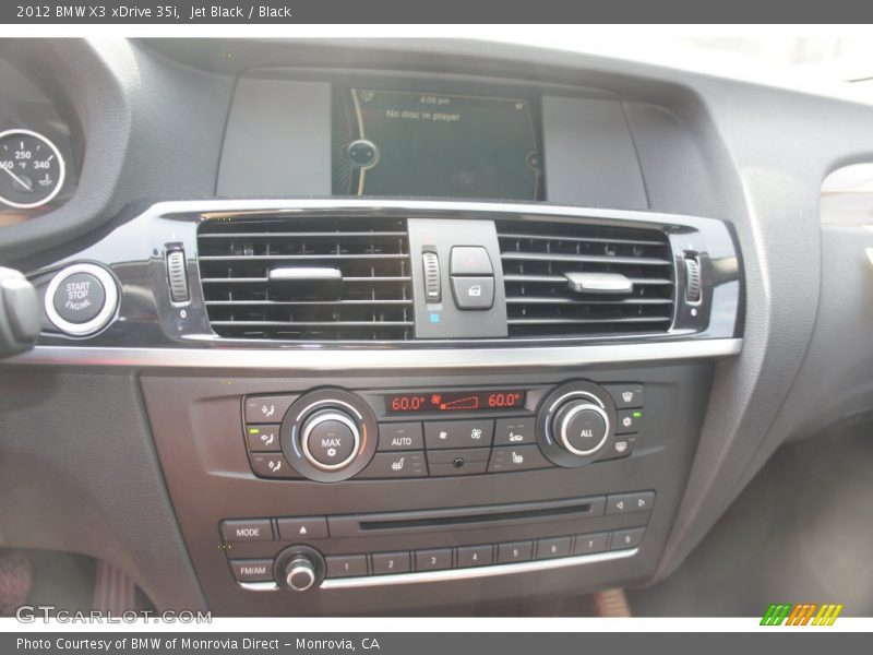 Jet Black / Black 2012 BMW X3 xDrive 35i