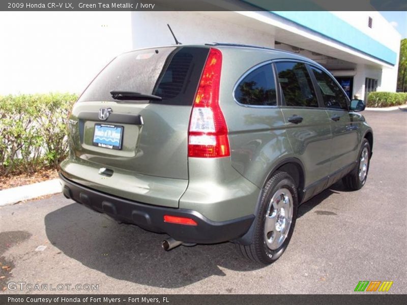 Green Tea Metallic / Ivory 2009 Honda CR-V LX