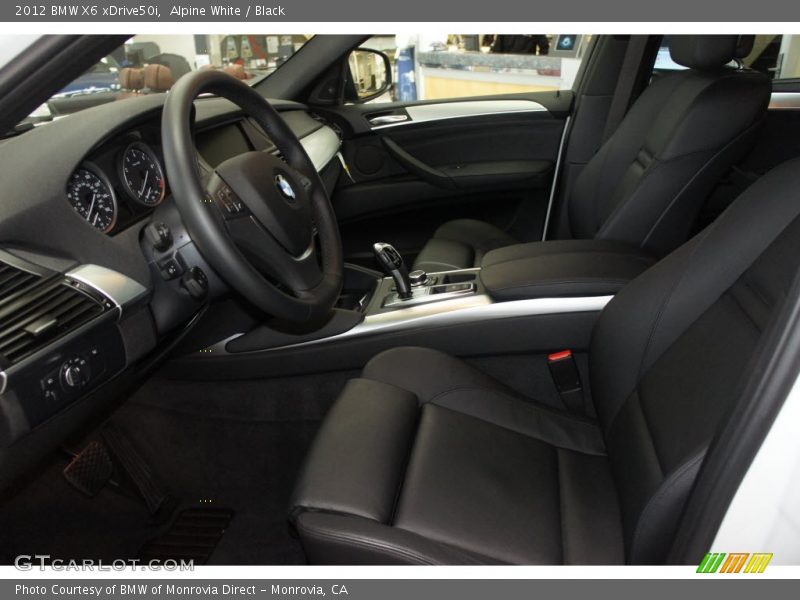 Alpine White / Black 2012 BMW X6 xDrive50i
