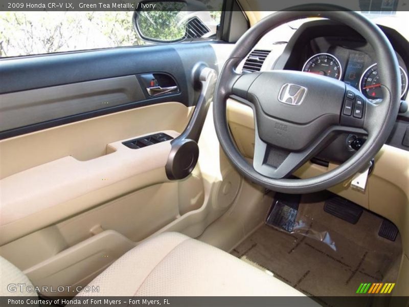 Green Tea Metallic / Ivory 2009 Honda CR-V LX