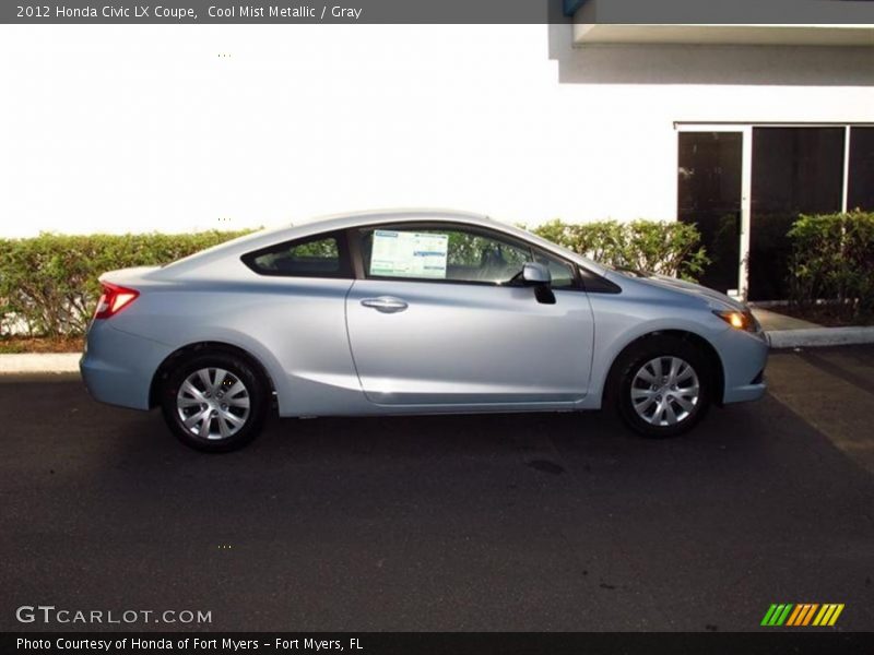 Cool Mist Metallic / Gray 2012 Honda Civic LX Coupe