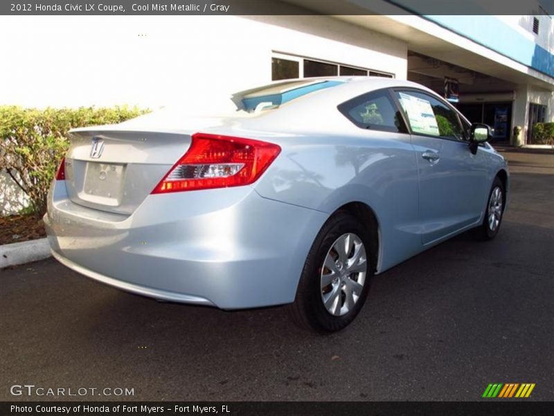 Cool Mist Metallic / Gray 2012 Honda Civic LX Coupe
