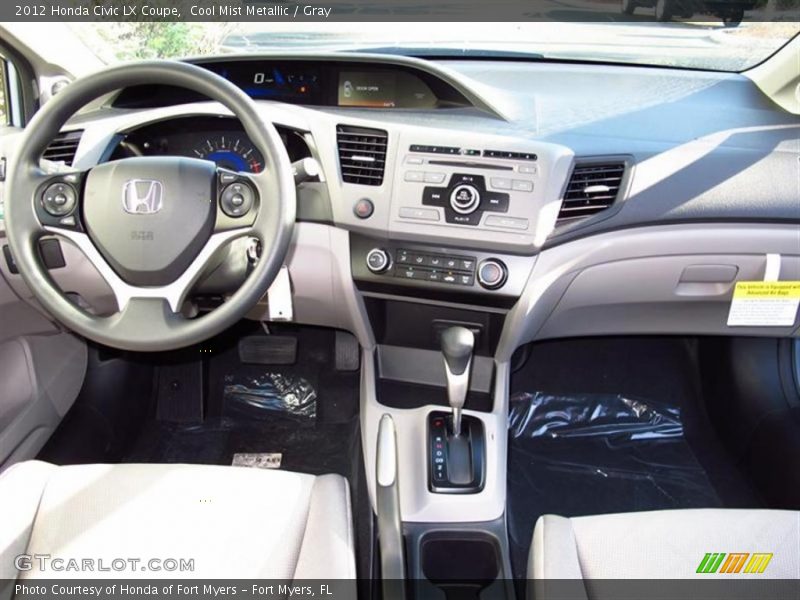 Cool Mist Metallic / Gray 2012 Honda Civic LX Coupe