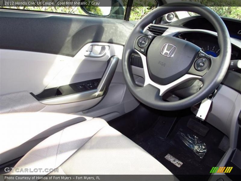 Cool Mist Metallic / Gray 2012 Honda Civic LX Coupe