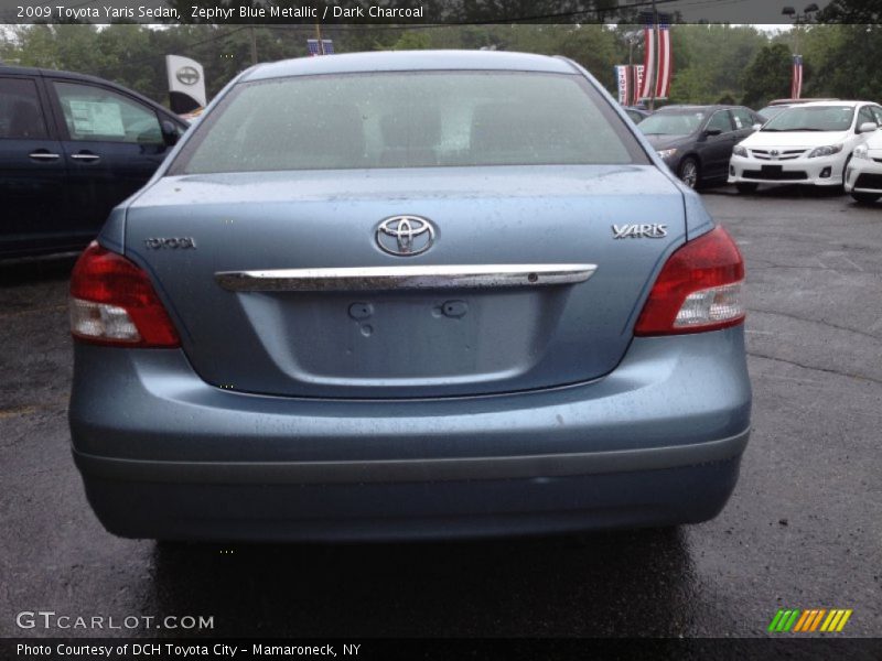 Zephyr Blue Metallic / Dark Charcoal 2009 Toyota Yaris Sedan