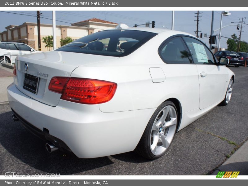 Mineral White Metallic / Black 2012 BMW 3 Series 335i Coupe