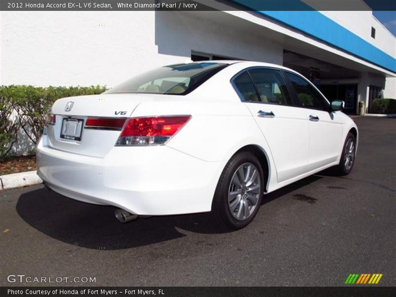 White Diamond Pearl / Ivory 2012 Honda Accord EX-L V6 Sedan