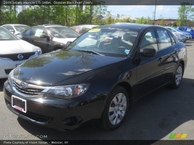 Obsidian Black Pearl / Ivory 2009 Subaru Impreza 2.5i Sedan