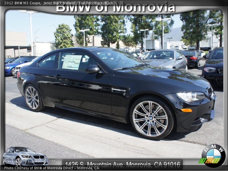 Jerez Black Metallic / Fox Red/Black/Black 2012 BMW M3 Coupe
