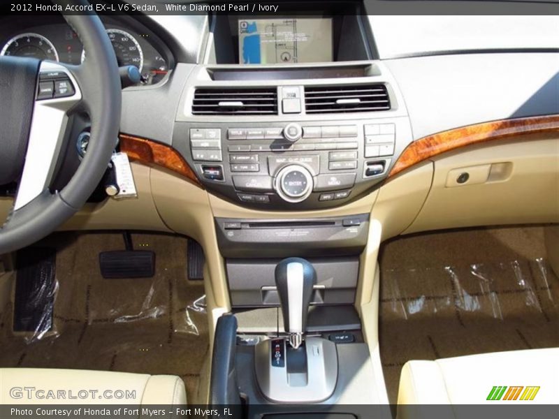 White Diamond Pearl / Ivory 2012 Honda Accord EX-L V6 Sedan