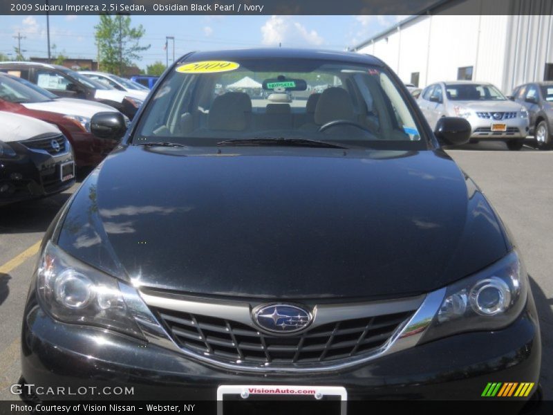 Obsidian Black Pearl / Ivory 2009 Subaru Impreza 2.5i Sedan