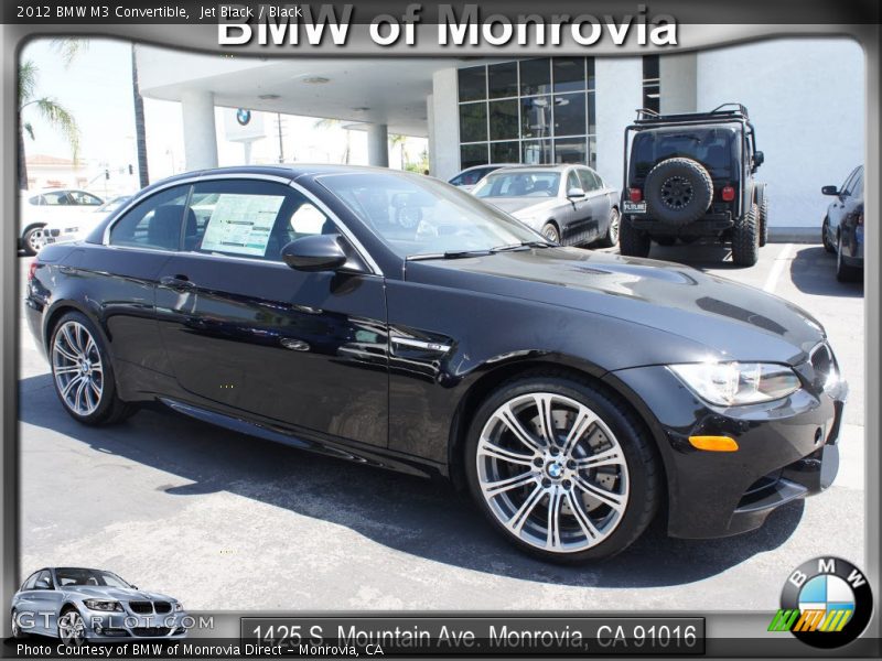 Jet Black / Black 2012 BMW M3 Convertible