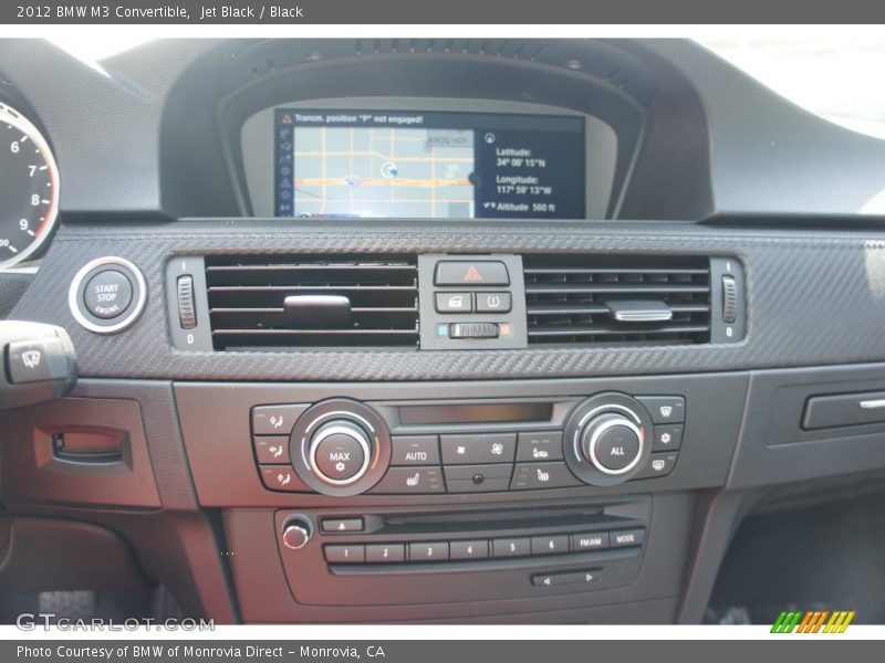 Jet Black / Black 2012 BMW M3 Convertible