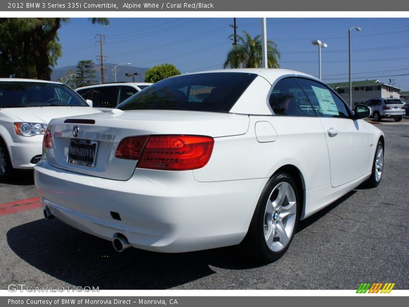 Alpine White / Coral Red/Black 2012 BMW 3 Series 335i Convertible