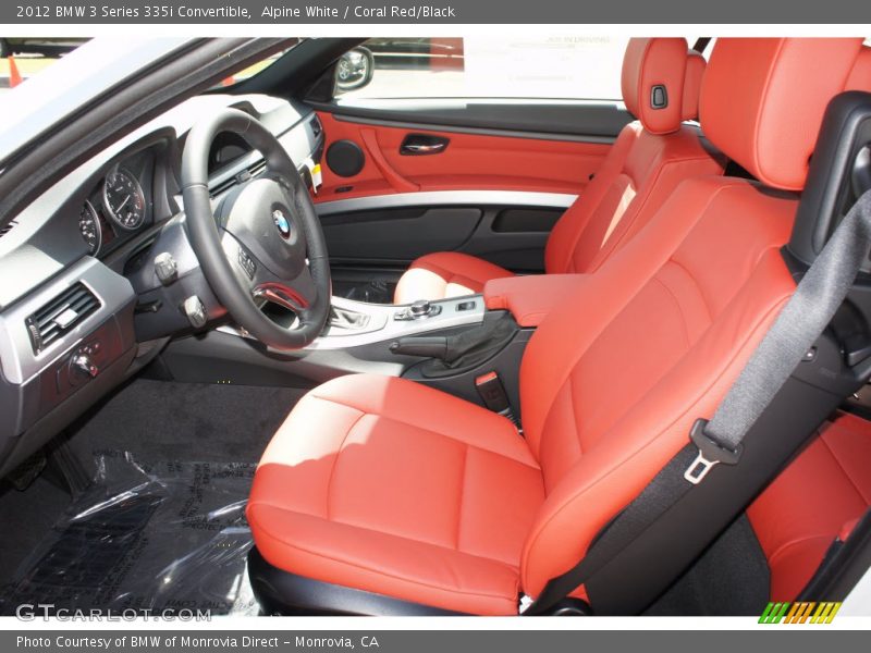 Alpine White / Coral Red/Black 2012 BMW 3 Series 335i Convertible