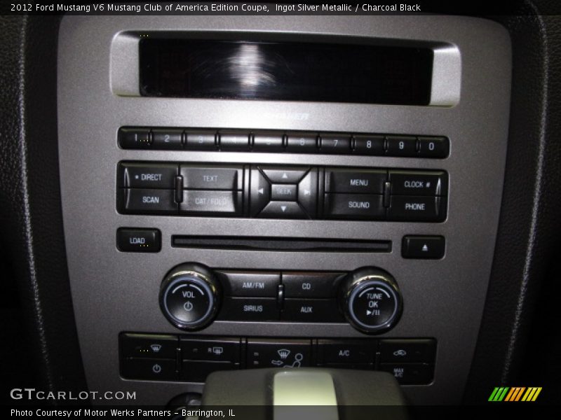 Controls of 2012 Mustang V6 Mustang Club of America Edition Coupe