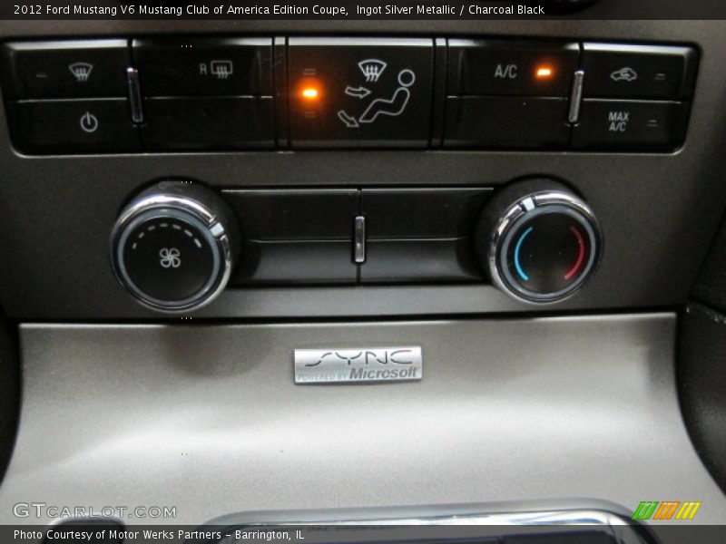Controls of 2012 Mustang V6 Mustang Club of America Edition Coupe