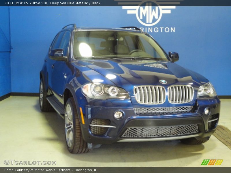 Deep Sea Blue Metallic / Black 2011 BMW X5 xDrive 50i
